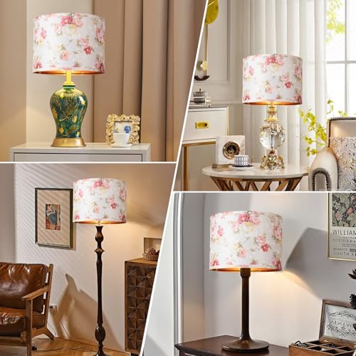 Black Lamp Shades Drum Set Of 2 Medium Gold 12 (2 Count)