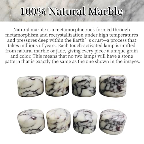 Natural Marble Lamp Cordless Touch Control Night Light 3