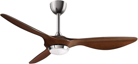 reiga 52 Inch ETL Listed High CFM Quiet DC Motor Smart Ceiling Fans with Lights Remote Control, Indoor 3 Blade Modern Ceiling Fan for Living Room Bedroom Farmhouse - Aura Lighting