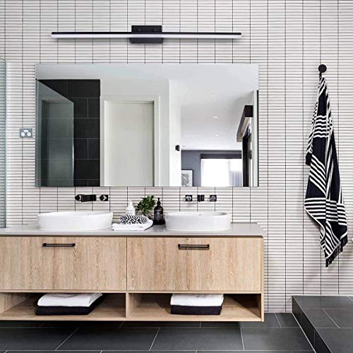 48in Modern LED Vanity Lights for Bathroom Black