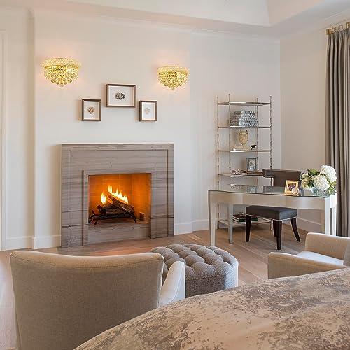 2 Lights Empire Crystal Wall Sconce Light for Living Room Dining Room Bathroom Vanity Mirrors Hallway Bedroom Closet Stairway
