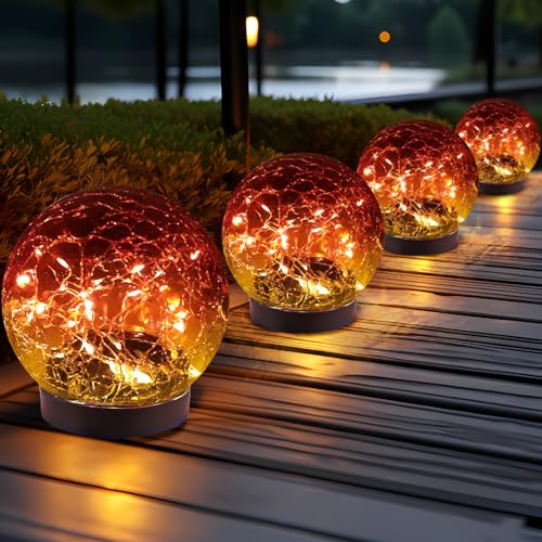 Solar Globe Lights Outdoor Waterproof
