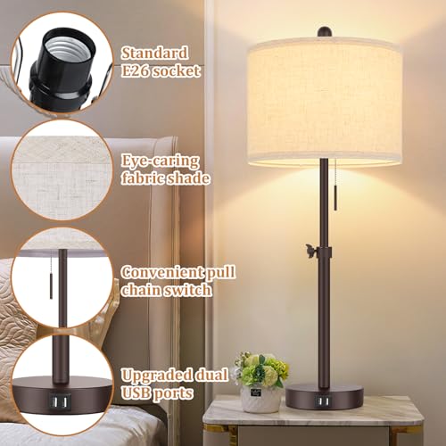 Modern Brown Table Lamps Set of 2 (2 Count)