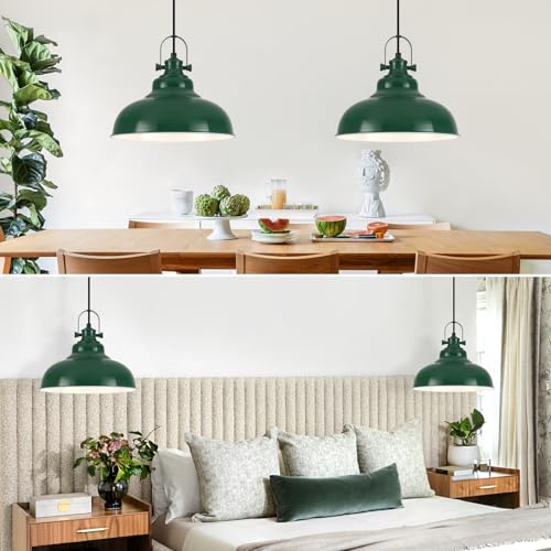 Green Pendant Lights Kitchen Island 2 Pack (2 Count)