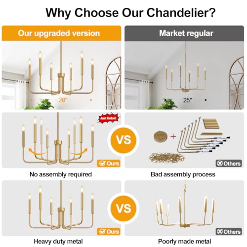 Brass Gold Chandelier