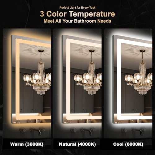 36x30 LED Bathroom Vanity Mirror with Lights
