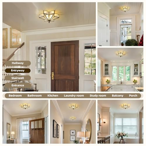 Star Vintage Bronze Ceiling Light