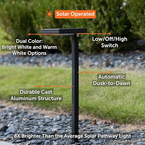 Contemporary Black Square Solar Garden Light (2 Count)