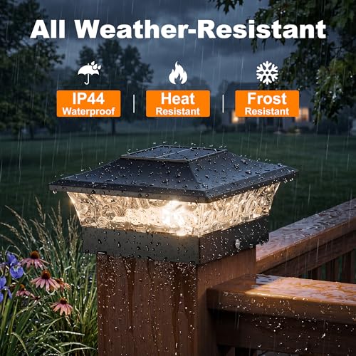 4x4 Post Solar Lights Color Changing with Remote (8 Count)
