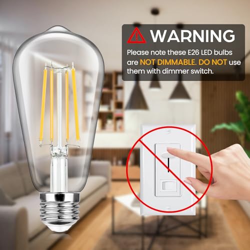 4 Pack Vintage LED Edsion Bulbs 100W Equivalent (4 Count)
