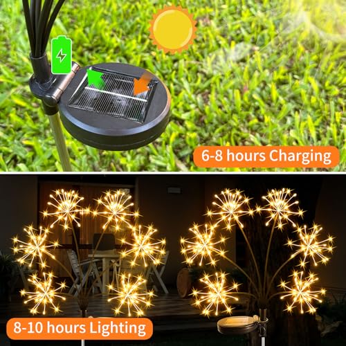 Solar Garden Lights Outdoor Waterproof 2 Pack