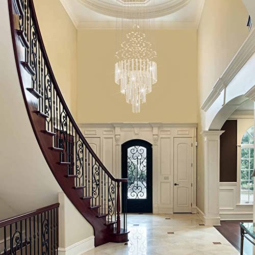 6 Light Flush Mount High Ceiling Chandelier