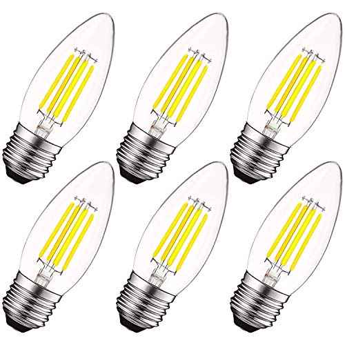 5W Vintage E26 Candelabra LED Bulb 60W Equivalent (6 Count)