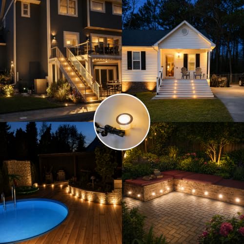 32 Pack Dimmable Recessed Deck Stair Lighting with Timer