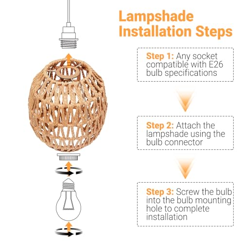 Small Lamp Shades For Table Lamps Hanging Light Boho Lamp Shades Wicker Lamp Shade for Floor Lamps