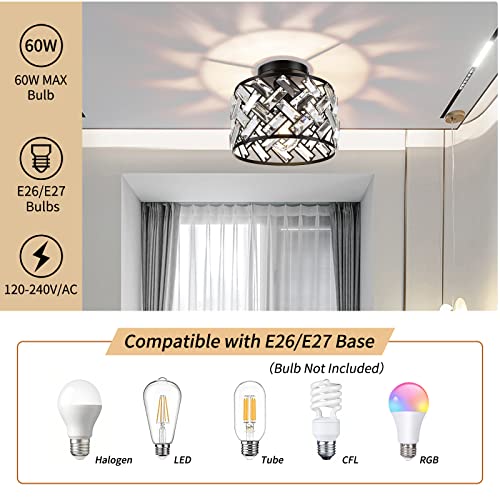 Crystal Light Fixture Ceiling Mount