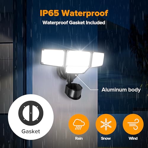 80W 9000LM LED Security Lights Motion Sensor Outdoor Lights (2 Count)