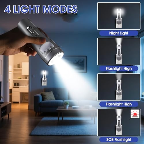 6 Pack Rechargeable Emergency Light with Auto On Power Outage (6 Count)