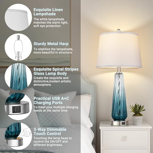 Table Lamps Set of 2 with Touch Control