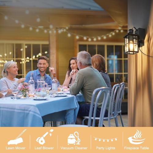 Porch Lights with GFCI Outlet with Remote