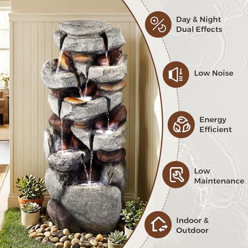 40" H Outdoor Water Fountain