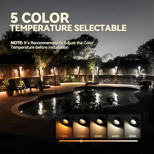 12 Pack 5CCT 3.74inch Low Voltage LED Deck Lights (12 Count)