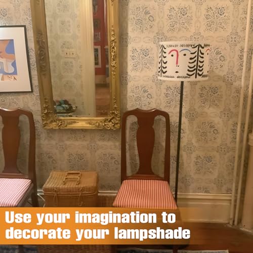 Modern Floor Lamp Simple Design with White Shade & Foot Pedal Switch