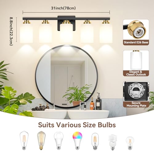 5 Light Bathroom Light Fixtures