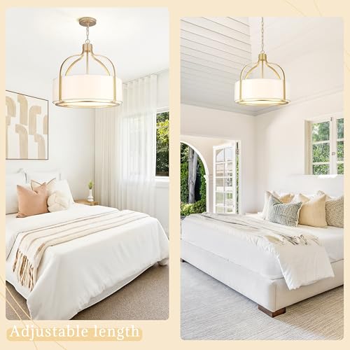 20.5" Gold Drum Chandelier