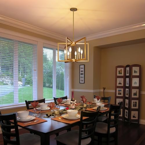 6 Light Gold Pendant Light