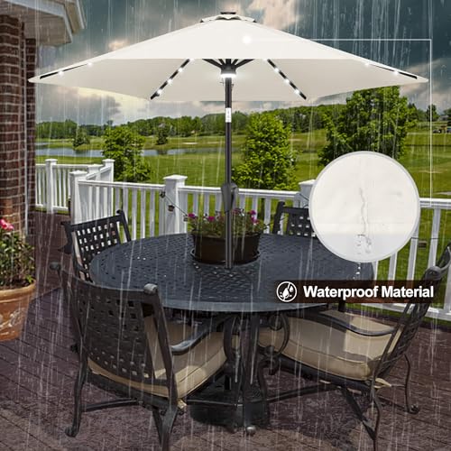 Solar Patio Umbrella with Centre Light