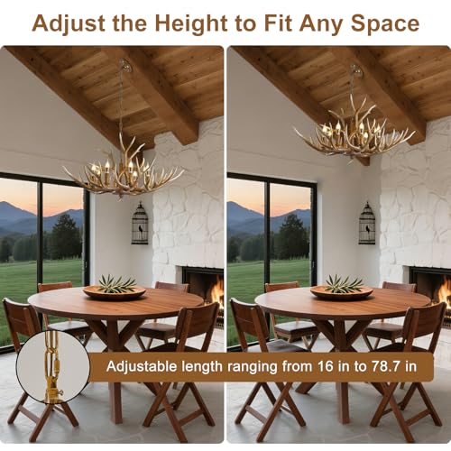 Antlers Chandelier 8 Light