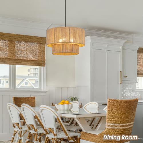 18 Inch Large Rattan Woven Pendant Light
