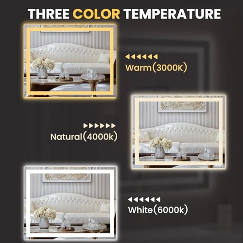 50"X40" LED Bathroom Mirror with Lights