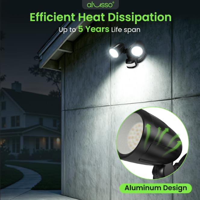 Motion Sensor Outdoor Lights Metal Heads
