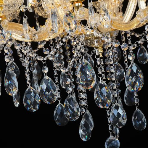 Modern Crystal Chandeliers Luxury Gold Maria Theresa Chandelier for Dining Room