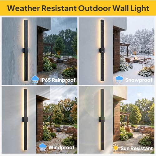 2 Pack 70.8 inch Modern LED Outdoor Wall Light