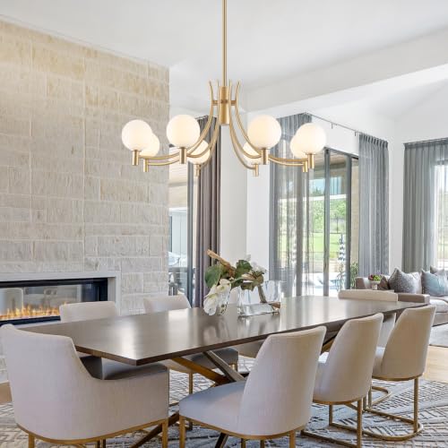 8 Light Gold Modern Sputnik Chandelier