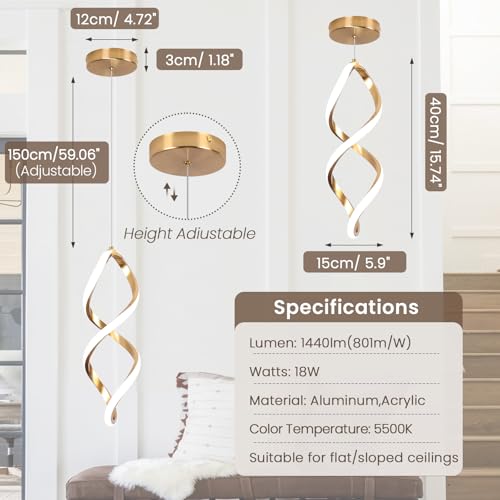 Gold Led Pendant Lights Kitchen Island