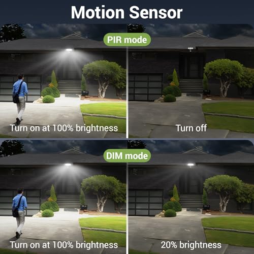 D2D Security Lights Motion Sensor Outdoor LED Flood Lights Remote 45W 5000K (2 Count)