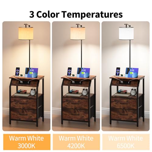 End Table with Floor Lamp