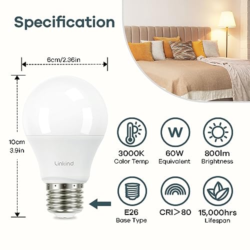 A19 LED Light Bulbs (6 Count)