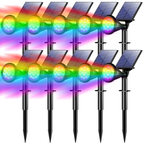 Solar Lights Outdoor Waterproof Flag Spotlights 10 Pack (10 Count)
