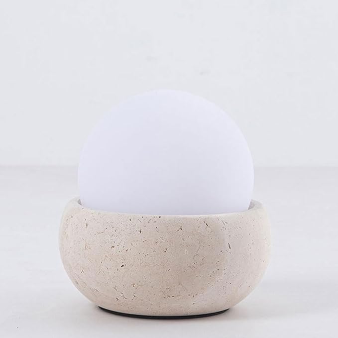 Wabi Sabi Style Sleep Bedroom Desk Light Rechargeable Remote Control Travertine Desk Lamp Study Office Dormitory Table Lamp Coffee Shop Restaurant Decorative Night Light Lighting Fixture