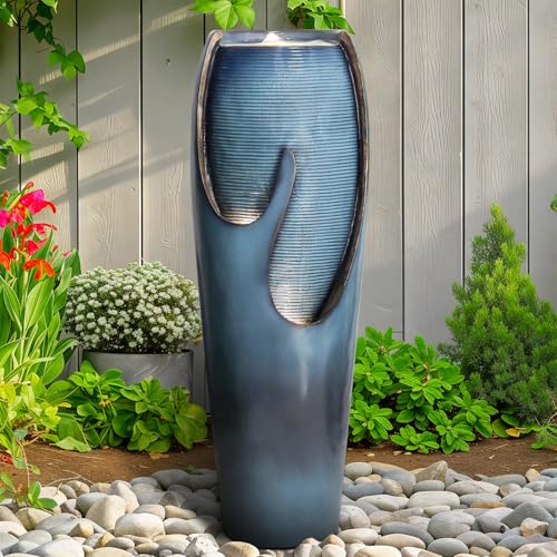 38.7” H Modern Outdoor Fountain