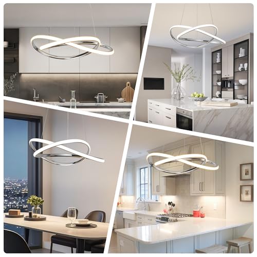 Modern LED Chandelier for Dining Room Pendant Light Fixture 40W