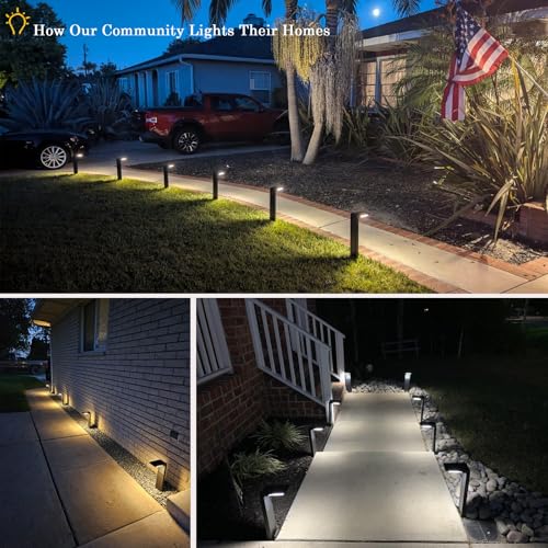 Solar Pathway Lights 8 Pack with Warm White and Cool White Mode (8 Count)