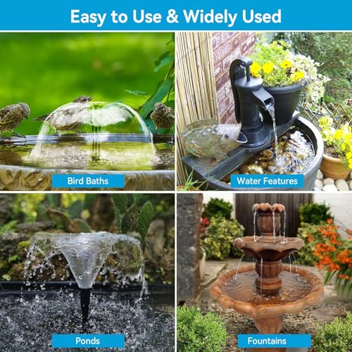 Solar Fountain Pump with Pond Filter Kit Built