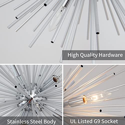 Modern Chrome Sputnik Chandeliers