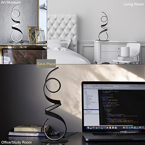 20W 3 Colors Remote Control Dimmable LED Art Table Lamp 21.4 Inch with Touch Switch for Living Room